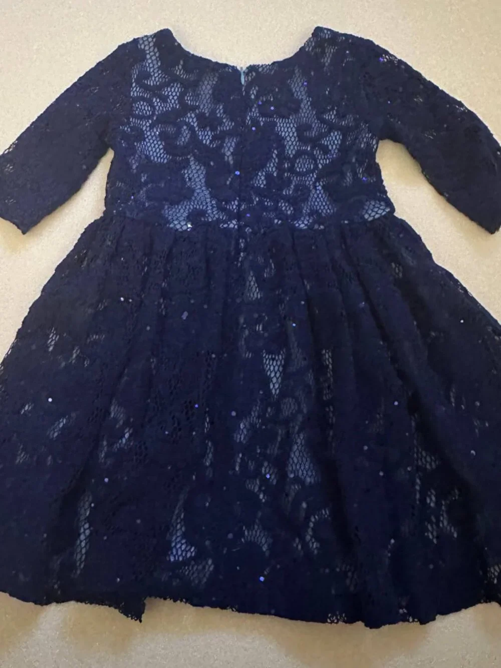 PIPPA & JULIE Dress Size 6X Royal Blue Lace Tulle Lined Holiday Fancy Party